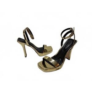 Jessica Simpson Gold Metallic Heeled Sandals Size 8.5